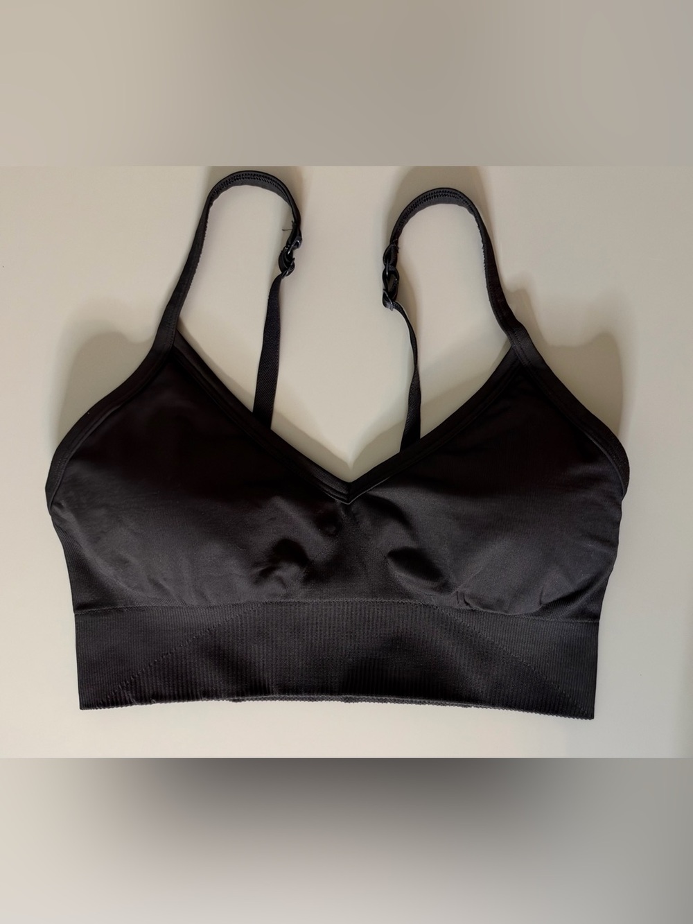 lululemon Black Sports Bra Padded Adjustable Straps Estimated Size Small